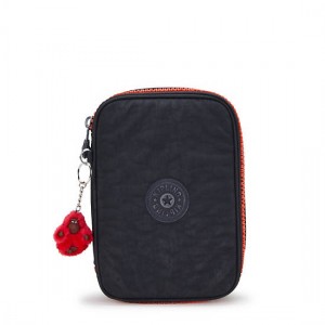 Kipling 100 Pens Cases Navy / Red | NKUIT1028