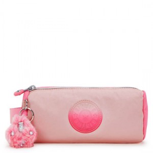 Kipling Allie Metallic Pencil Cases Pink | GQIXA3796