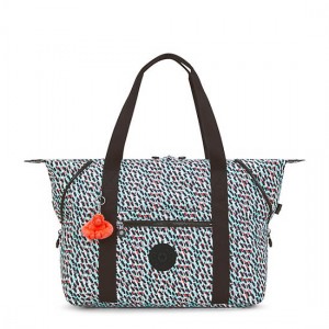 Kipling Art Medium Printed Tote Bags Black / Multicolor | TWYLA7805