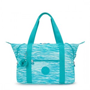 Kipling Art Medium Printed Tote Bags Light Turquoise | KLWAS7235