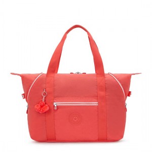 Kipling Art Medium Tote Bags Coral | DKAFB2910