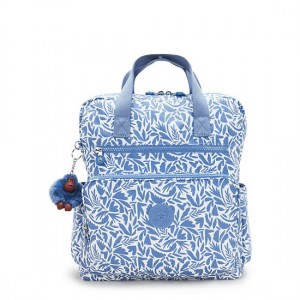 Kipling Audrie Printed Diaper Backpack Blue / White | CHAEO4689