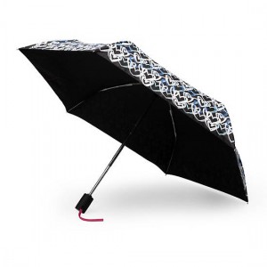 Kipling Auto Open Printed Umbrellas Black / White | PXSOR5726