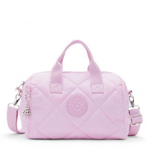 Kipling Bina Medium Quilted Shoulder Bags Pink | AGKRV1870