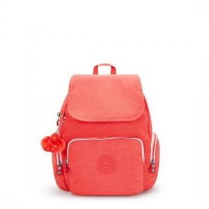 Kipling City Zip Small Backpack Coral | GEXBC1694