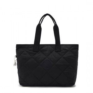 Kipling Colissa Quilted Tote Bags Black | TMJDZ3127