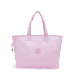 Kipling Colissa Quilted Tote Bags Pink | NWVQT2914