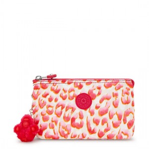 Kipling Creativity Large Printed Pouches Pink | SDHRF6198