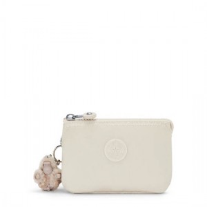 Kipling Creativity Small Metallic Pouches Beige | BUTRJ2357