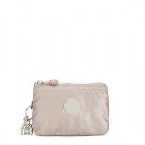 Kipling Creativity Small Metallic Pouches Metal | LWXJH0948