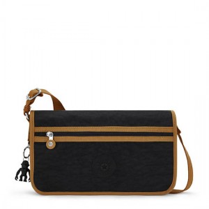 Kipling Elana Crossbody Bags Black / Beige | MKEXW1302