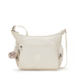 Kipling Gabbie Metallic Crossbody Bags Beige | LSBTJ4901