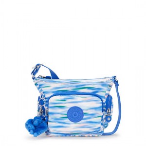 Kipling Gabbie Mini Printed Crossbody Bags Blue | VDQTB0531