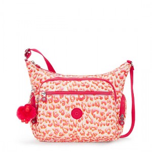 Kipling Gabbie Printed Crossbody Bags Pink | CMOHN7345