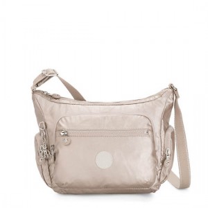 Kipling Gabbie Small Metallic Crossbody Bags Metal | OAVWC0968