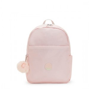 Kipling Haydar Metallic 15" Laptop Backpack Pink / Metal | KLWMH8163