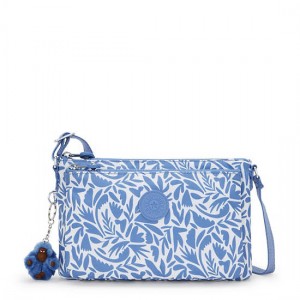 Kipling Mikaela Printed Crossbody Bags Blue / White | NYMPL3160