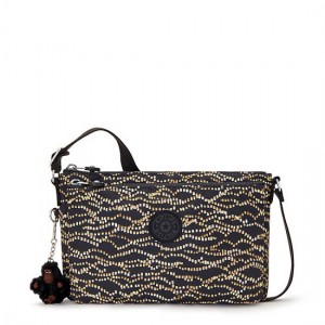 Kipling Mikaela Printed Crossbody Bags Gold / Black | KLWNT5108