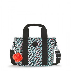 Kipling Minta Printed Shoulder Bags Black / Multicolor | GSPEA4093