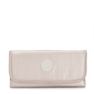 Kipling Money Land Metallic Snap Wallets Metal | HZVIX0375