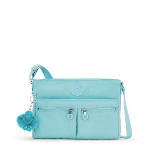 Kipling New Angie Crossbody Bags Light Turquoise | YREQS8294