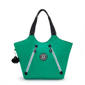 Kipling New Cicely Tote Bags Green | QHMRD0486