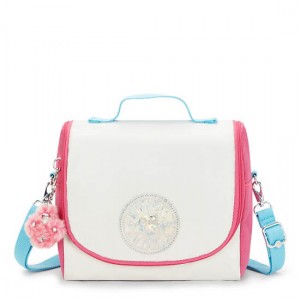 Kipling New Kichirou Metallic Lunch Bags White / Pink / Blue | KNZWR2754