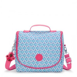 Kipling New Kichirou Printed Lunch Bags Blue / Pink | GBYQV5728