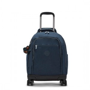 Kipling New Zea 15" Laptop Rolling Backpack Blue | RQYNO0568