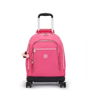 Kipling New Zea 15" Laptop Rolling Backpack Pink | IHMSD6159