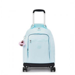 Kipling New Zea Metallic 15" Laptop Rolling Backpack White / Blue | AKQWS2046