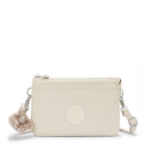 Kipling Riri Metallic Crossbody Bags Beige | SDBKQ1579