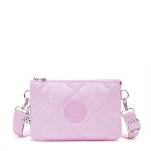 Kipling Riri Quilted Crossbody Bags Pink | VMFYA1408