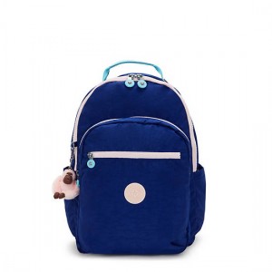 Kipling Seoul College 17" Laptop Backpack Navy | UBPHC7549