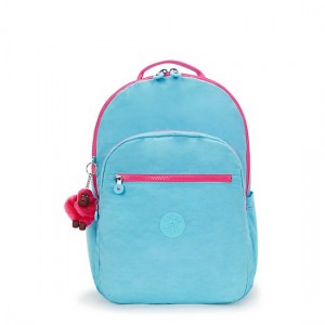 Kipling Seoul Extra Large 17" Laptop Backpack Blue | TOAJI0951