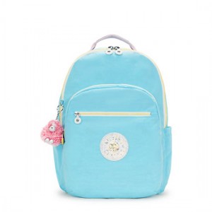 Kipling Seoul Extra Large 17" Laptop Backpack Blue | ZSFGC1670