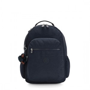 Kipling Seoul Large 15" Laptop Backpack Blue | VZTEU3847