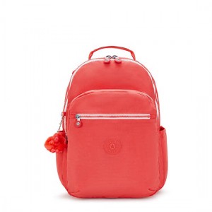 Kipling Seoul Large 15" Laptop Backpack Coral | DPVTC4069