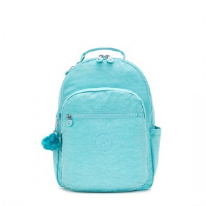 Kipling Seoul Large 15" Laptop Backpack Light Turquoise | DIESW9231