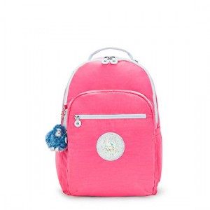 Kipling Seoul Large 15" Laptop Backpack Pink | FWGCZ1572