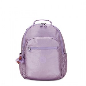 Kipling Seoul Large Metallic 15" Laptop Backpack Metal | VBGZC2876