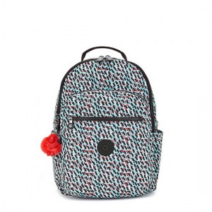 Kipling Seoul Large Printed 15" Laptop Backpack Multicolor | QHBNV5420