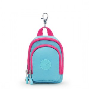 Kipling Seoul Mini Printed Keychains Blue | LRKVA5648