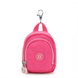 Kipling Seoul Mini Printed Keychains Pink | PIDTR5013