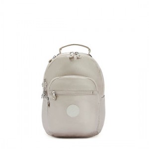 Kipling Seoul Small Metallic Tablet Backpack Metal | UFHBC6015