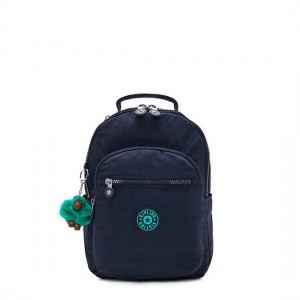 Kipling Seoul Small Tablet Backpack Blue / Green | SJAHW2915