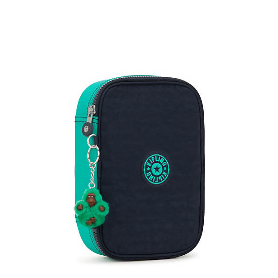 Kipling 100 Pens Cases Blue / Green | AWRYC4792