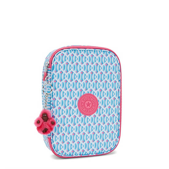 Kipling 100 Pens Printed Cases Blue / Orange | OSUXC0831