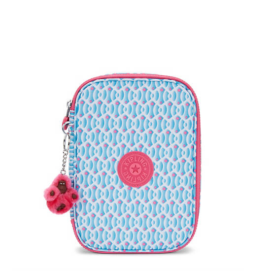 Kipling 100 Pens Printed Cases Blue / Orange | OSUXC0831