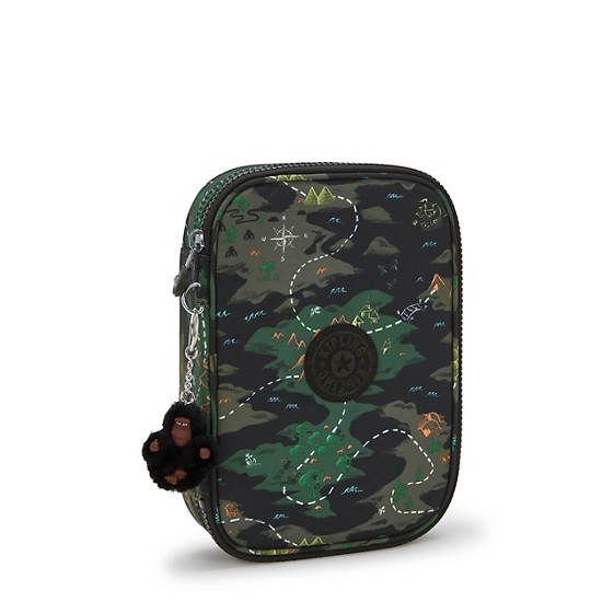 Kipling 100 Pens Printed Cases Green | MFDWX9580